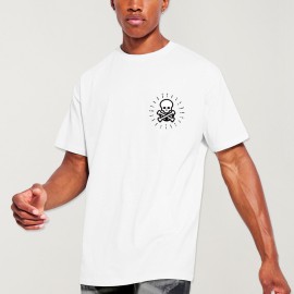 Men T-Shirt White Raid