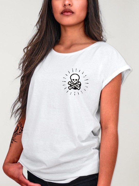 Women T-shirt White Raid