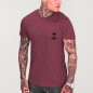 T-shirt Herren Burgunderrot Kalima