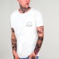 Men T-Shirt Open neck White Glassy