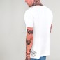 T-shirt Herren mit U-Ausschnitt Weiß Glassy