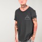 Men T-Shirt Open neck Charcoal Current