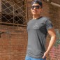 Men T-Shirt Open neck Charcoal Current