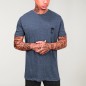 Men T-Shirt Blue Minimal Palm