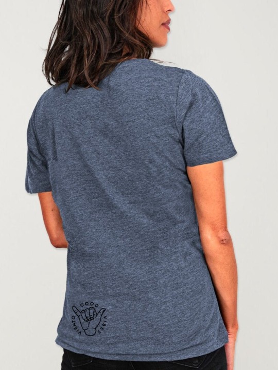 Camiseta Unisex Azul Minimal Palm