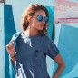 Camiseta Unisex Azul Minimal Palm