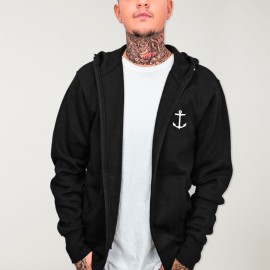 Sudadera con Cremallera de Hombre Negra Kalima