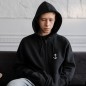 Men Hoodie with zipper Black Kalima