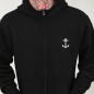 Men Hoodie with zipper Black Kalima