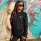 Sudadera con Cremallera de Mujer Negra Kalima