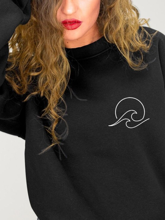 Sweatshirt de Mujer Negra Deepwater