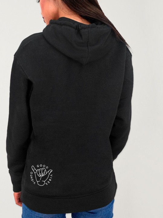 Women Hoodie Black Beach House