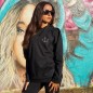 Women Hoodie Black Beach House