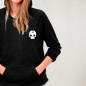 Kapuzenpullover Damen Schwarz Skull Crash