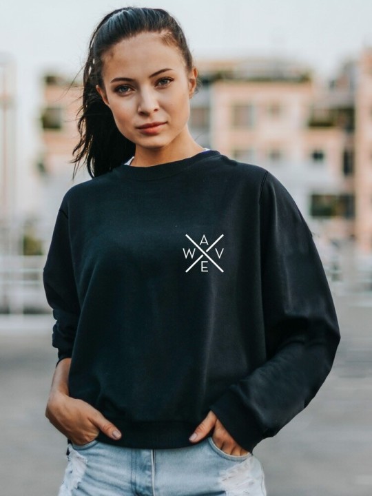 Sweatshirt de Mujer Negra Drifter