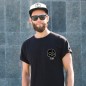 Men T-Shirt Black Wanderer Skull