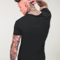 Camiseta de Hombre Cuello Abierto Negra Hello Beach