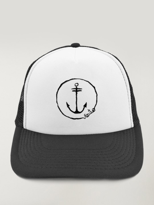 Trucker-Kappe Weiß Anchor Logo