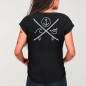 T-shirt Femme Noir Anchor Slab Logo