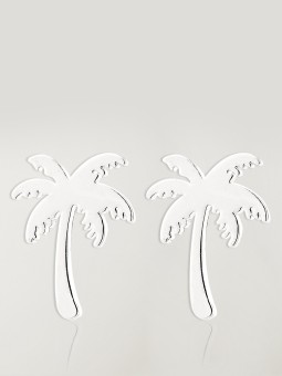 Earrings Silver Palm