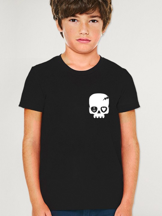 Camiseta de Niño Negra Calavera