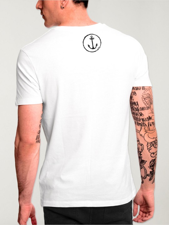 Camiseta de Hombre Blanca Minimal Anchor