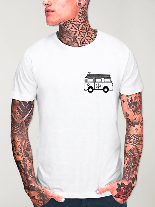 Men T-Shirt White Van Life