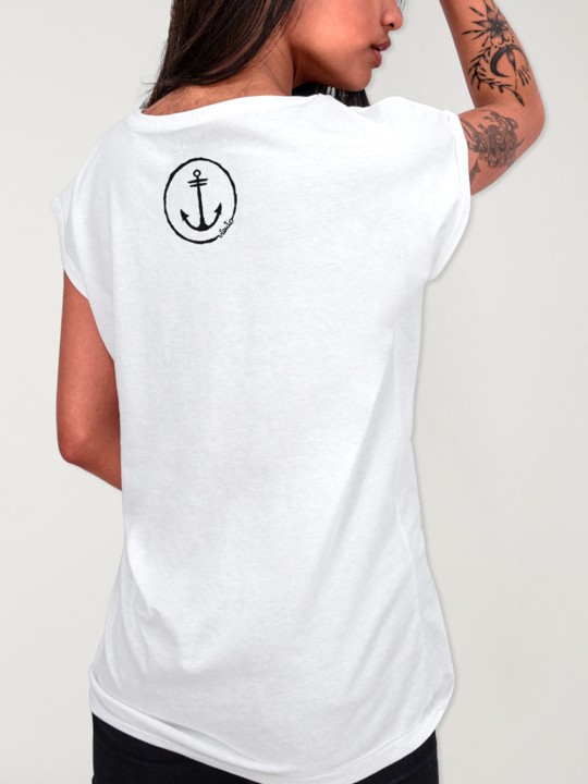 Camiseta de Mujer Blanca Minimal Anchor