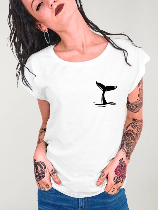 Camiseta de Mujer Blanca Whale