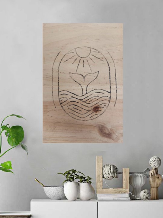 Wooden Table Transfer Sunny Whale