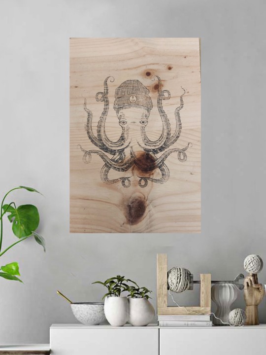 Tabla de Madera Transfer Ocean Octopus