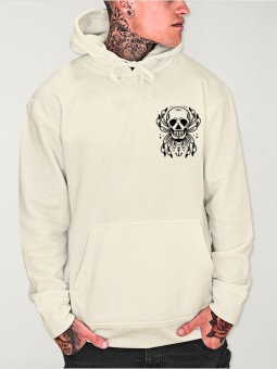 Kapuzenpullover Herren gebrochenem Weiß Spider Skull