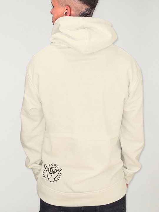 Sweat à capuche Homme Blanc Cassé Spider Skull
