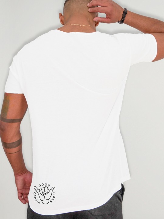 T-shirt Homme Encolure dégagée Blanc Adventure