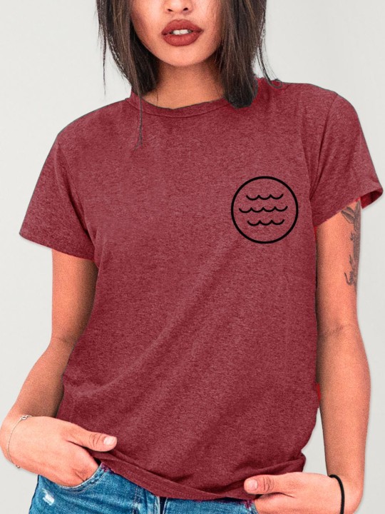 T-shirt Unisex Burgunderrot Tube