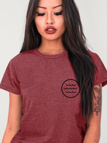 Unisex T-Shirt Burgundy Tube