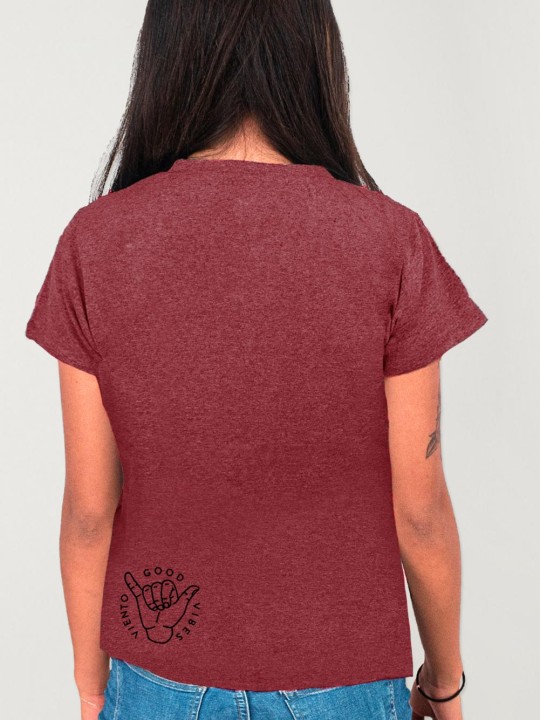 T-shirt Unisex Burgunderrot Tube