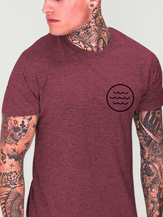 T-shirt Homme Bordeaux Tube