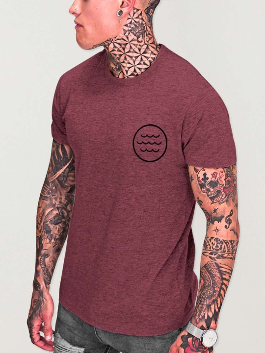 T-shirt Homme Bordeaux Tube