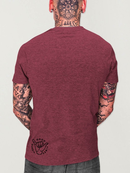 Camiseta de Hombre Burdeos Tube