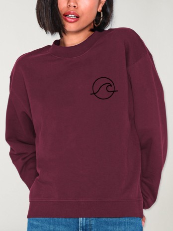 Sweatshirt Damen Burgunderrot Ride