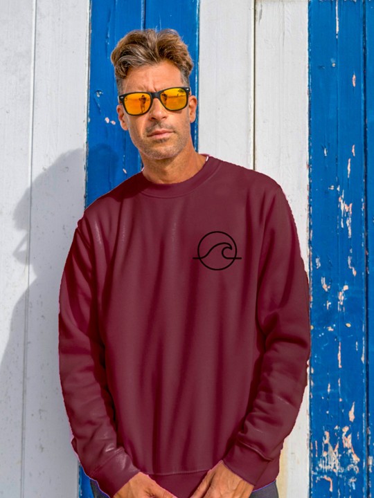Men Sweatshirt Burgundy Ride