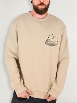 Men Sweatshirt Black Sand Ocean Vibes