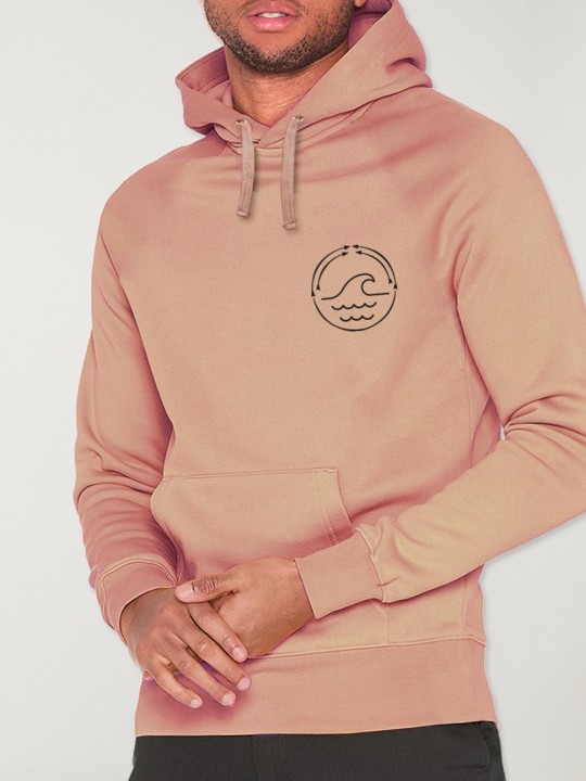 Hoodie Uomo Rosa Vintage Coral