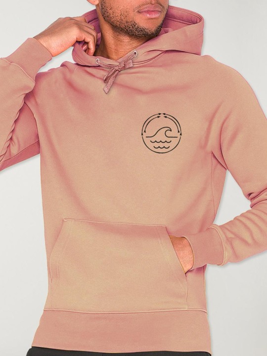Men Hoodie Antique Pink Coral