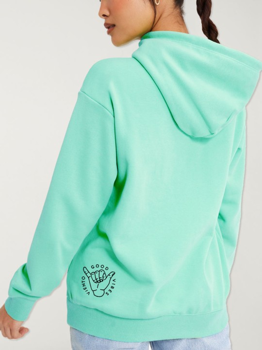 Hoodie Donna Verde Menta Paper Ship