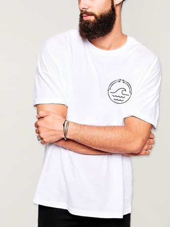 Camiseta de Hombre Blanca Coral