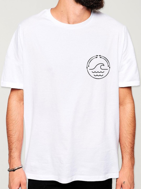 T-shirt Herren Weiß Coral