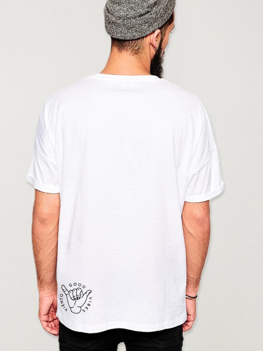 T-shirt Herren Weiß Coral