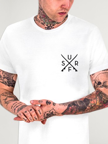 Maglietta Uomo Bianca Square Surf